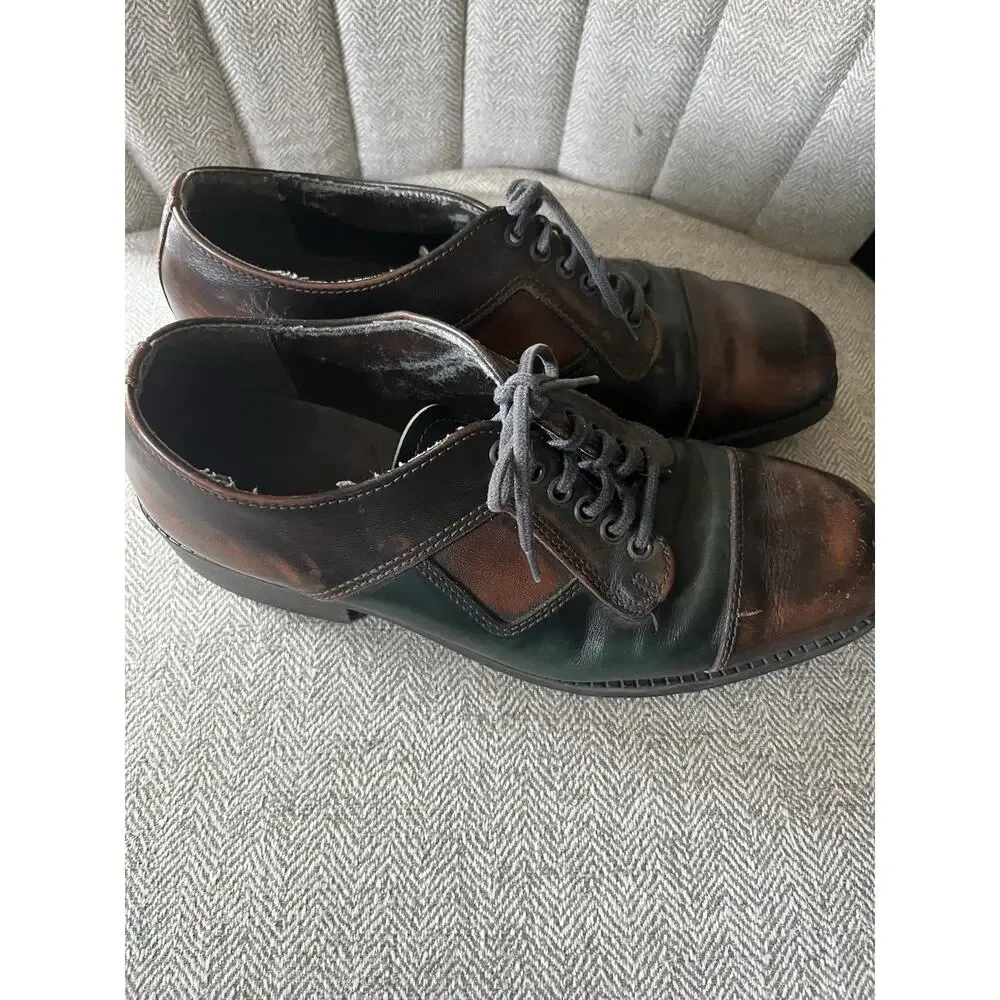 Dexter Brown And Green Saddle Oxford Shoes